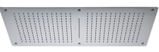 NK LOGIC SERIES I 100x50 cm. Cealing Mounted Shower Head. Shower Mode Rain & Waterfall. Flow Rate at 3 bar 18 l/min for the Cascade, 15 l/min for the