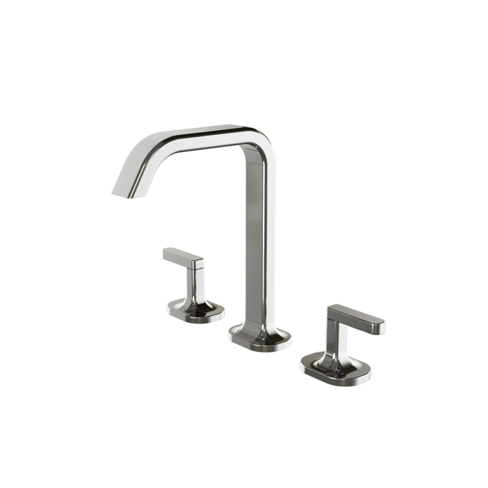 NEW MENORCA CROSS - 3 hole basin mixer 1/2" with Cross Handle. Ceramic disc valves . Without pop-up waste. Flow rate 5 l/min. at 3 bar.